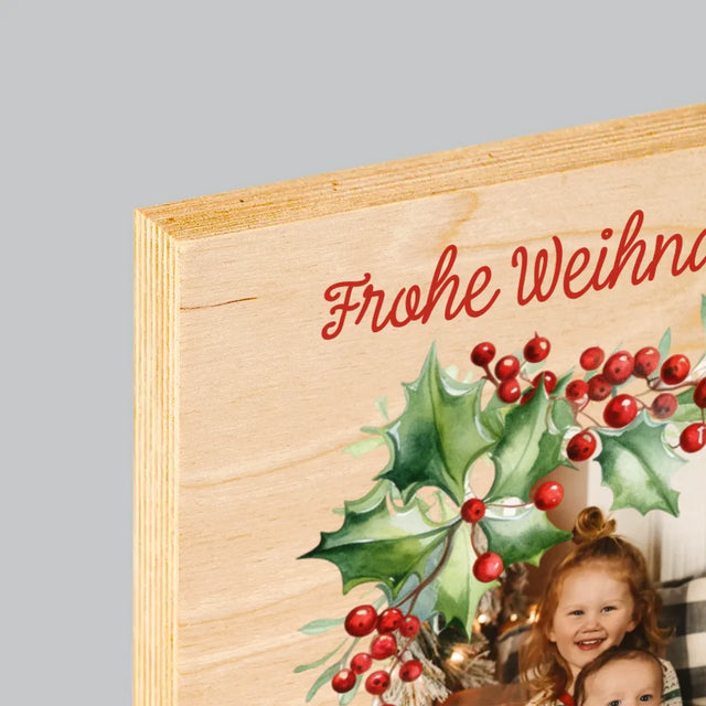 Foto Und Unterschrift: Weihnachtsschmuck - Druck Auf Holz