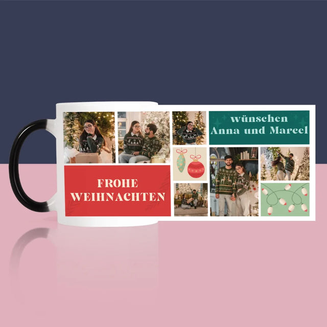 Fotocollage: Weihnachtsfotos - Tasse