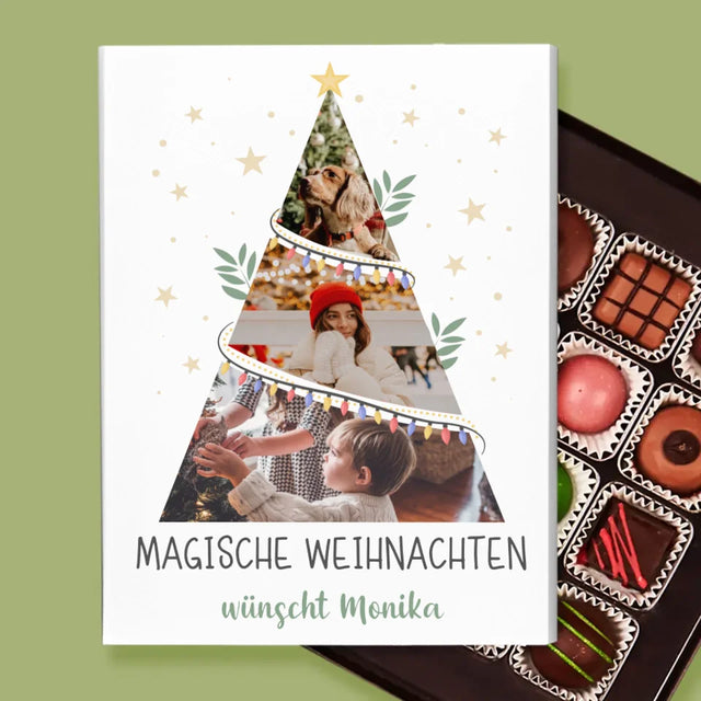 Fotocollage: Magische Weihnachten Weihnachtsbaum - Pralinen