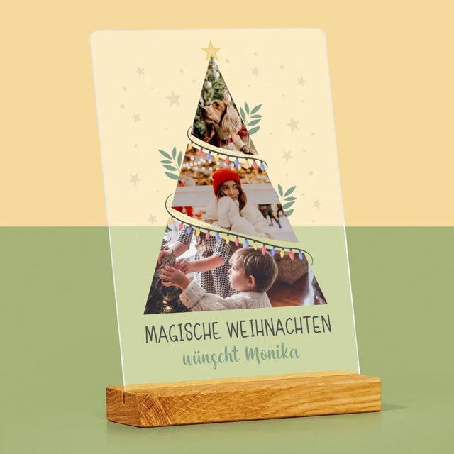 Fotocollage: Magische Weihnachten Weihnachtsbaum - Druck Auf Acrylglas