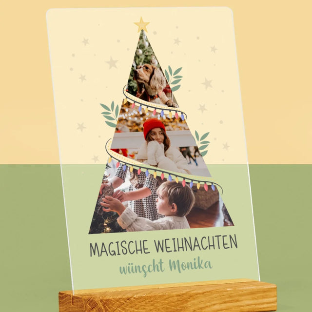 Fotocollage: Magische Weihnachten Weihnachtsbaum - Druck Auf Acrylglas