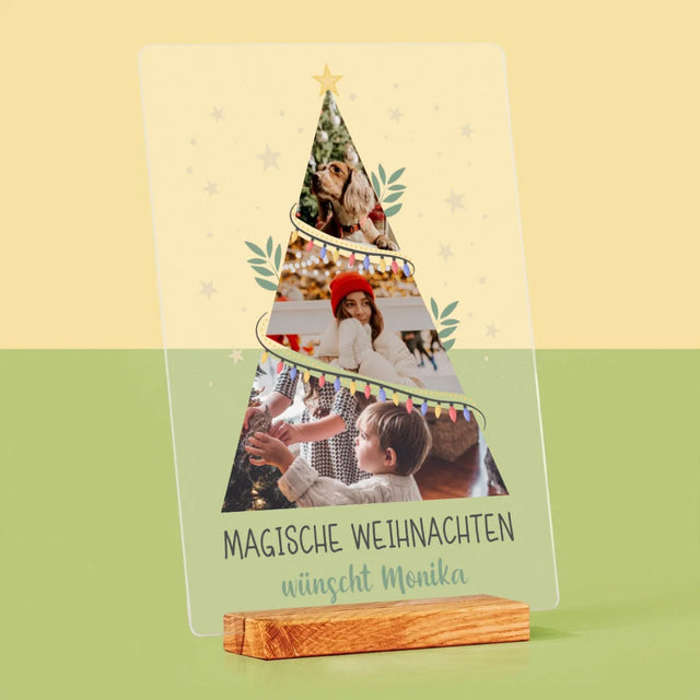 Fotocollage: Magische Weihnachten Weihnachtsbaum - Druck Auf Acrylglas