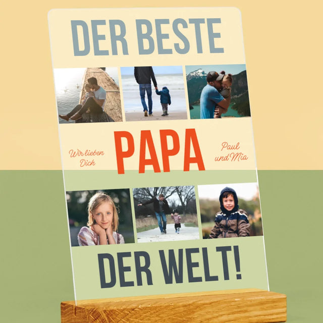 Fotocollage: Bester Papa Der Welt Fotos - Druck Auf Acrylglas