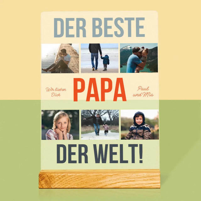 Fotocollage: Bester Papa Der Welt Fotos - Druck Auf Acrylglas