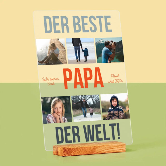 Fotocollage: Bester Papa Der Welt Fotos - Druck Auf Acrylglas