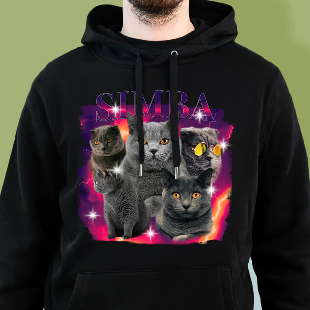 Ihr Avatar: Bootleg Mit Ihrer Katze - Kapuzenpullover Für Herren