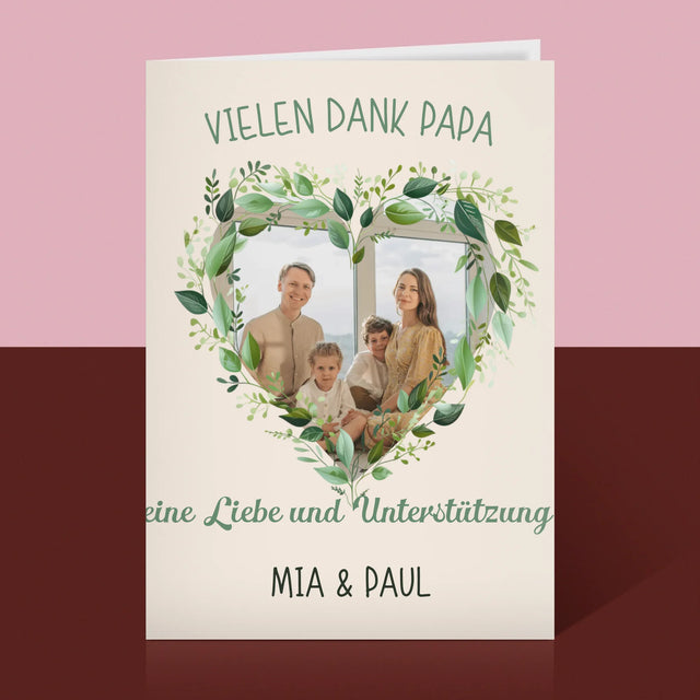 Foto Und Unterschrift: Vielen Dank Papa - Glückwunschkarte