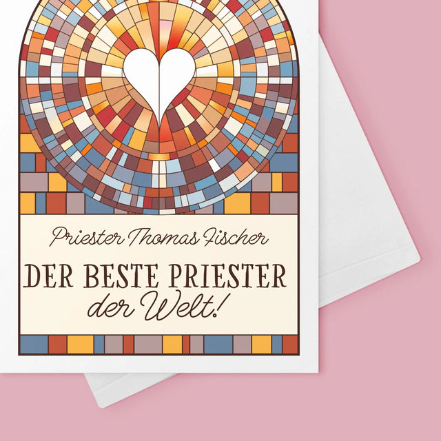 Name Und Unterschrift: Der Beste Priester Der Welt - Glückwunschkarte
