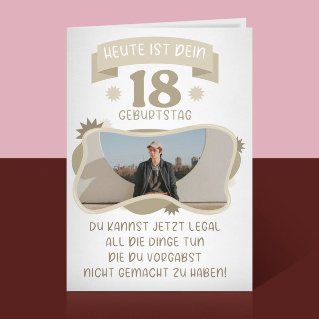 Foto Und Unterschrift: Legaler Geburtstag - Glückwunschkarte