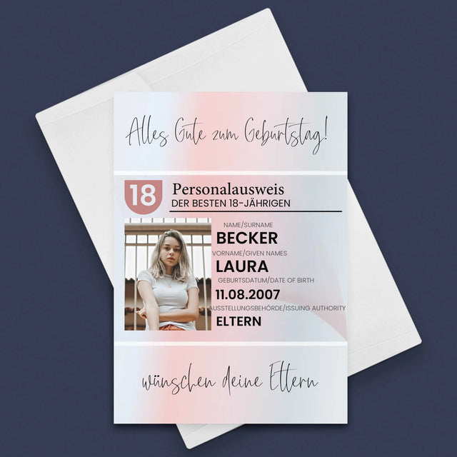 Foto Und Unterschrift: Personalausweis - Glückwunschkarte