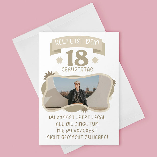 Foto Und Unterschrift: Legaler Geburtstag - Glückwunschkarte