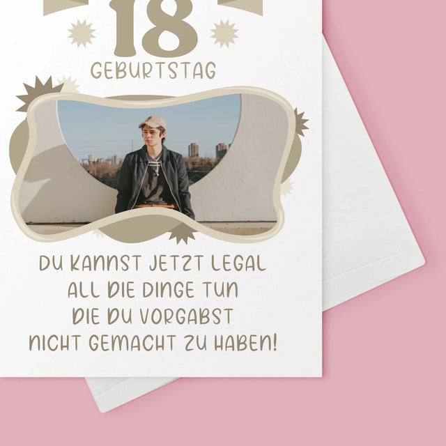 Foto Und Unterschrift: Legaler Geburtstag - Glückwunschkarte