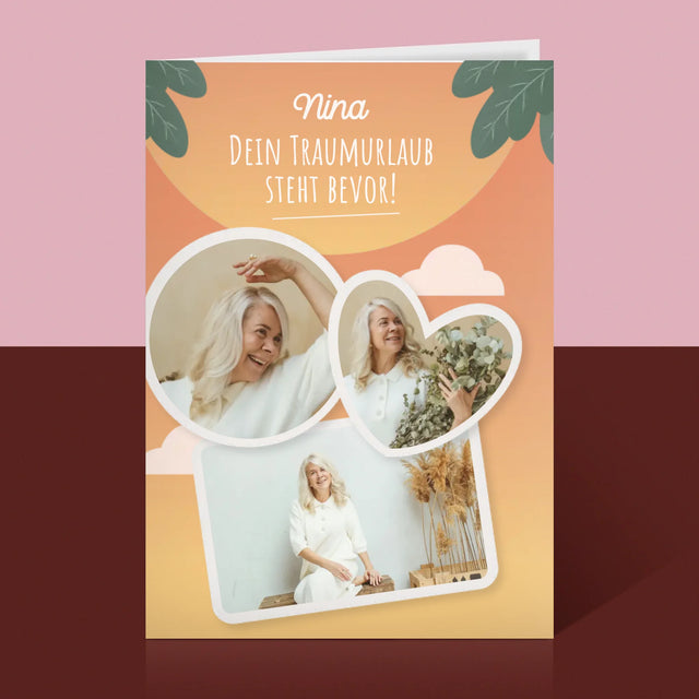 Fotocollage: Traumurlaub - Glückwunschkarte