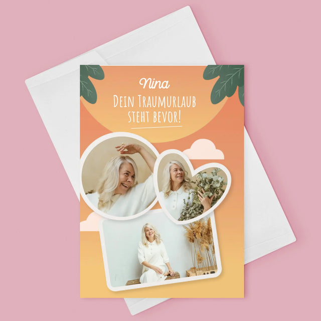 Fotocollage: Traumurlaub - Glückwunschkarte