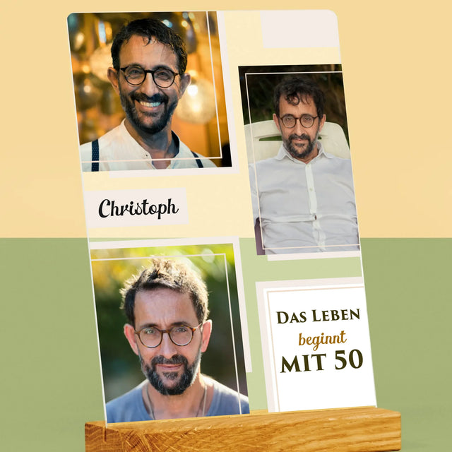 Buchstaben-Collage: 50 Jahre Alt - Druck Auf Acrylglas
