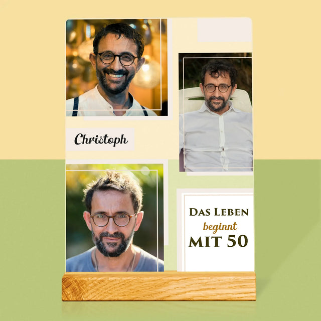 Buchstaben-Collage: 50 Jahre Alt - Druck Auf Acrylglas
