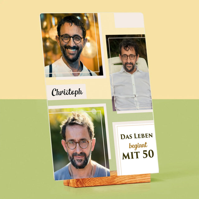 Buchstaben-Collage: 50 Jahre Alt - Druck Auf Acrylglas