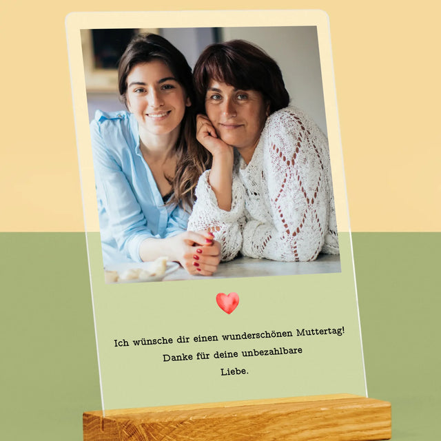 Foto Und Unterschrift: Urkunde Für Mama - Druck Auf Acrylglas
