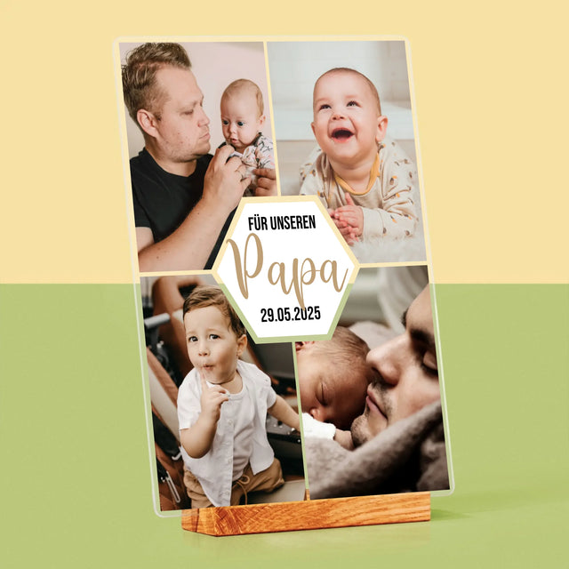 Fotocollage: Für Unseren Papa - Druck Auf Acrylglas