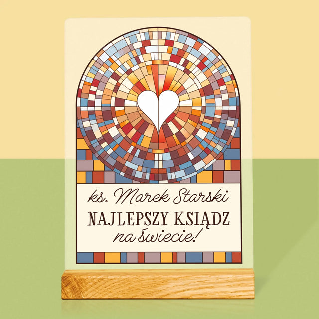 Name Und Unterschrift: Der Beste Priester Der Welt - Druck Auf Acrylglas