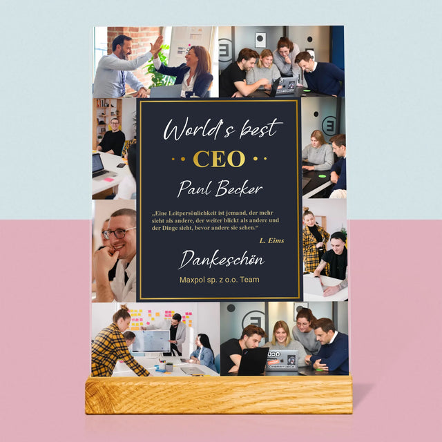 Fotocollage: Der Beste Ceo Der Welt - Druck Auf Acrylglas