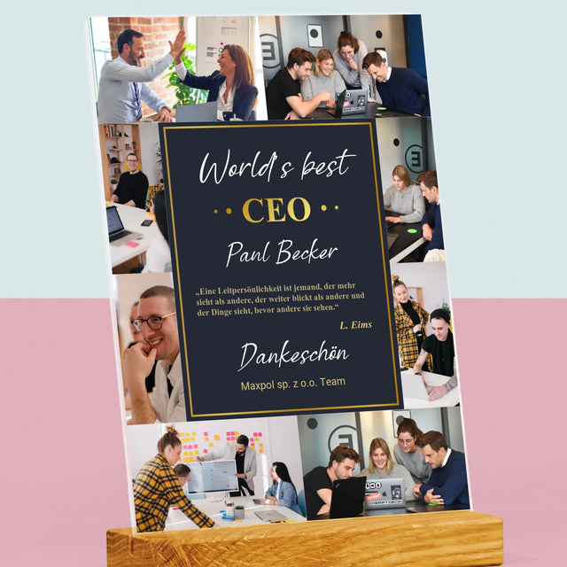 Fotocollage: Der Beste Ceo Der Welt - Druck Auf Acrylglas