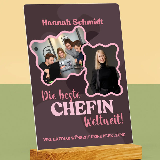 Fotocollage: Beste Chefin  - Druck Auf Acrylglas