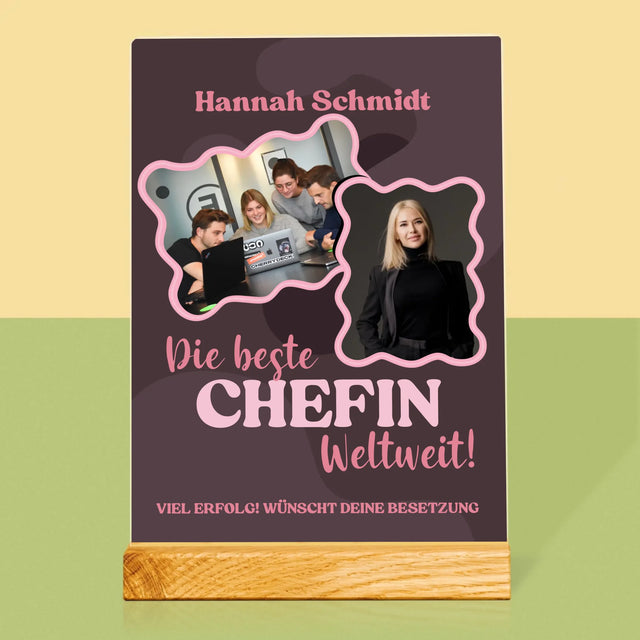 Fotocollage: Beste Chefin  - Druck Auf Acrylglas