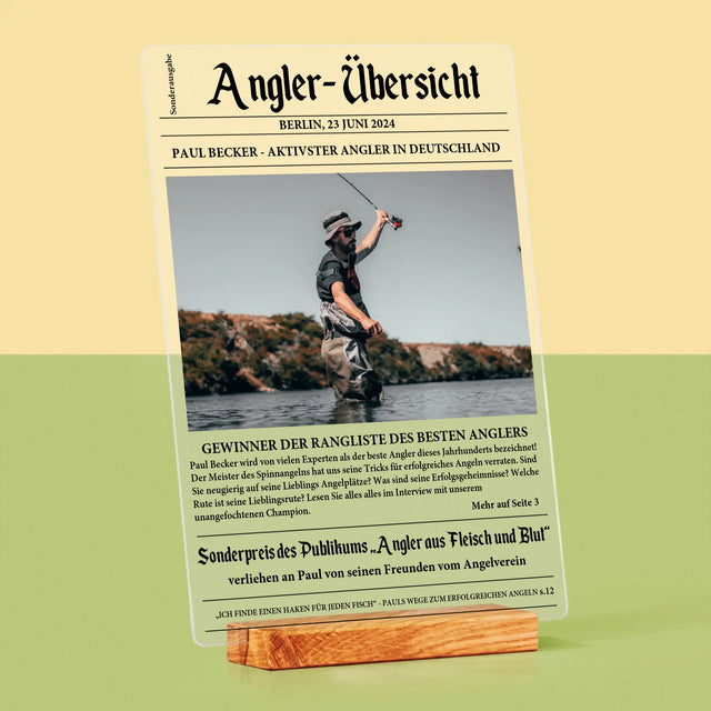 Foto Und Unterschrift: Angler- Übersicht - Druck Auf Acrylglas