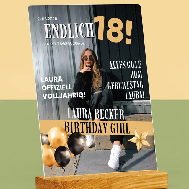 Magazin-Cover: Endlich 18 - Druck Auf Acrylglas
