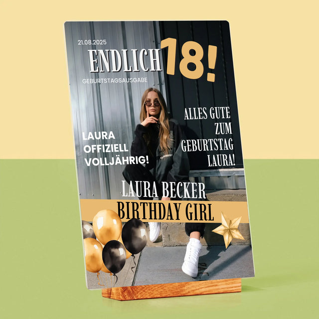 Magazin-Cover: Endlich 18 - Druck Auf Acrylglas
