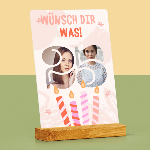 Buchstaben-Collage: Wünsch Dir Was - Druck Auf Acrylglas