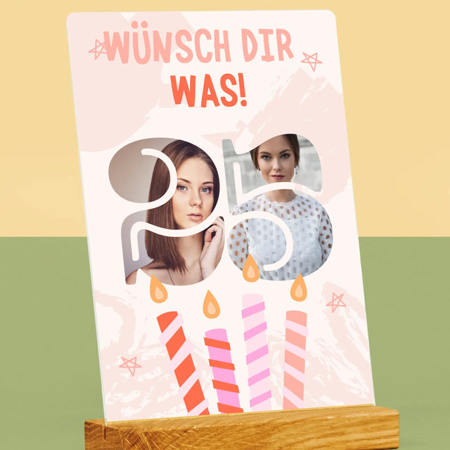 Buchstaben-Collage: Wünsch Dir Was - Druck Auf Acrylglas