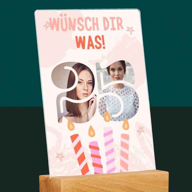 Buchstaben-Collage: Wünsch Dir Was - Druck Auf Acrylglas