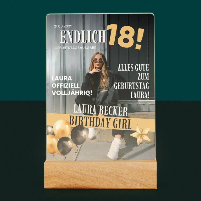 Magazin-Cover: Endlich 18 - Druck Auf Acrylglas