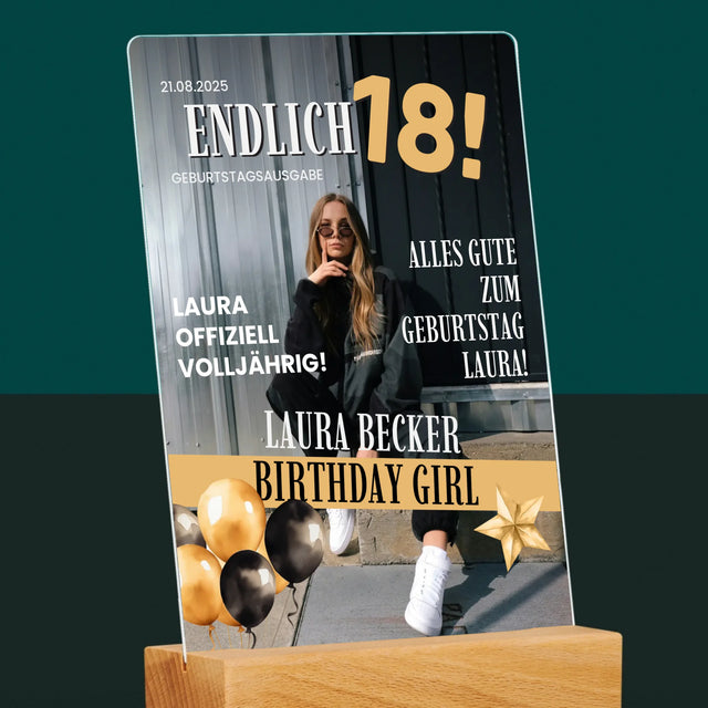 Magazin-Cover: Endlich 18 - Druck Auf Acrylglas