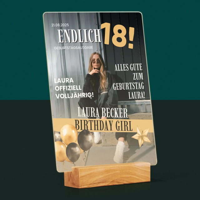 Magazin-Cover: Endlich 18 - Druck Auf Acrylglas