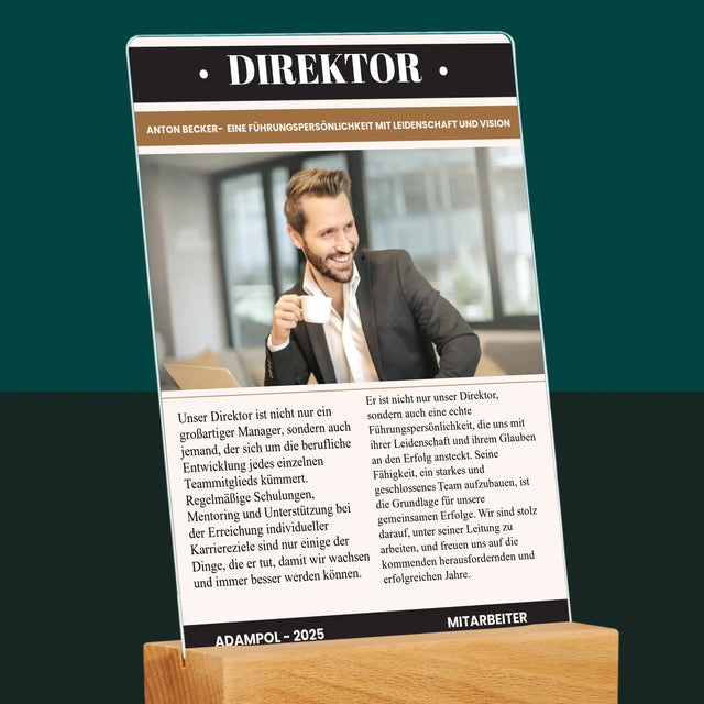 Magazin-Cover: Direktor - Druck Auf Acrylglas
