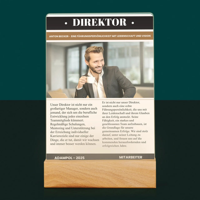 Magazin-Cover: Direktor - Druck Auf Acrylglas