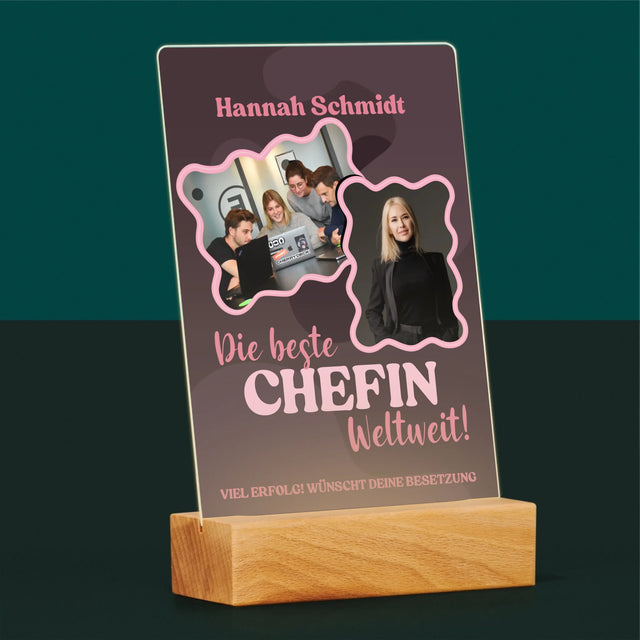 Fotocollage: Beste Chefin  - Druck Auf Acrylglas