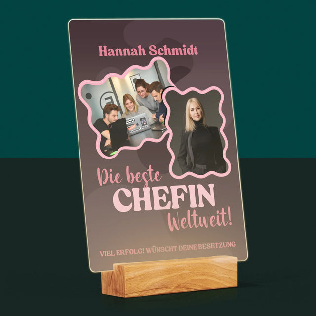 Fotocollage: Beste Chefin  - Druck Auf Acrylglas