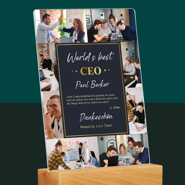 Fotocollage: Der Beste Ceo Der Welt - Druck Auf Acrylglas