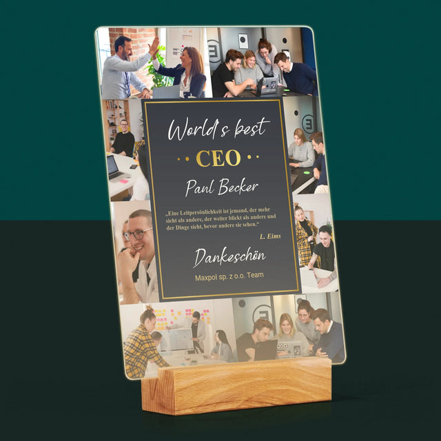 Fotocollage: Der Beste Ceo Der Welt - Druck Auf Acrylglas