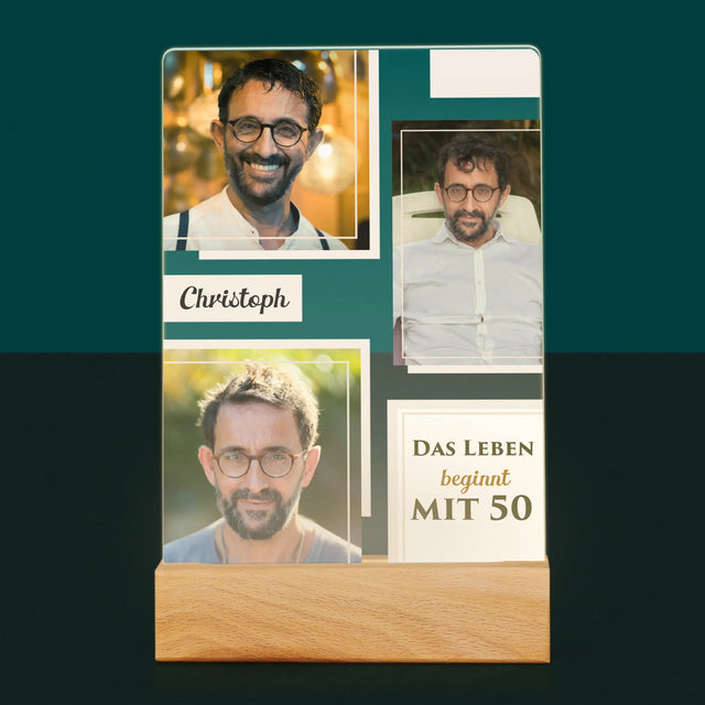 Buchstaben-Collage: 50 Jahre Alt - Druck Auf Acrylglas