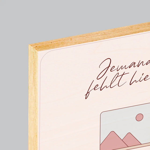 Name Und Unterschrift: Jemand Fehlt - Trauzeugin - Druck Auf Holz