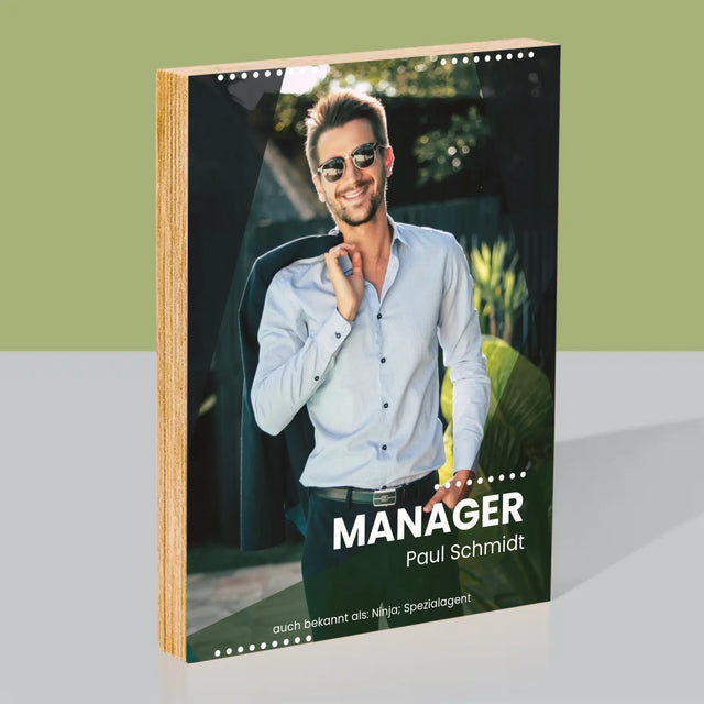 Foto Und Unterschrift: Geschäftsführer - Druck Auf Holz