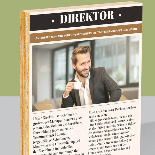 Magazin-Cover: Direktor - Druck Auf Holz