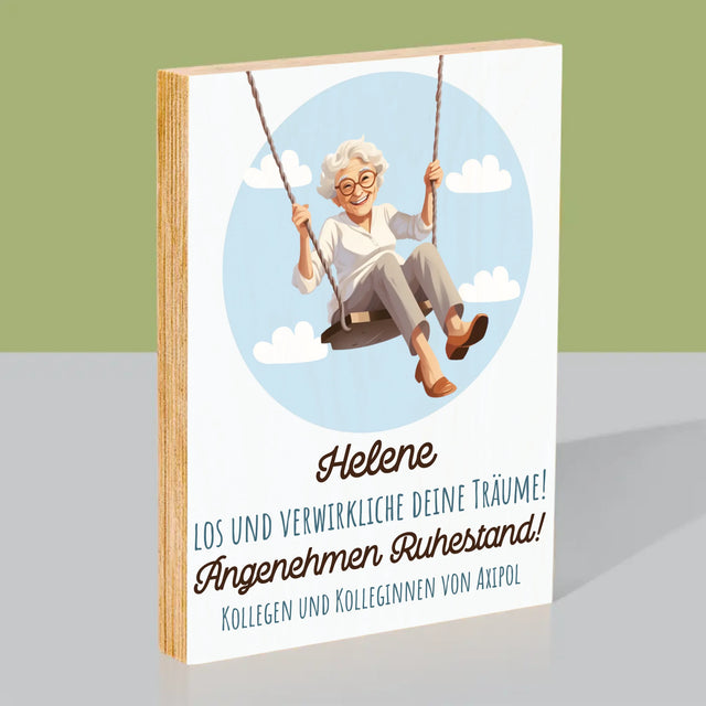 Name Und Unterschrift: Erfülle Deine Träume - Druck Auf Holz