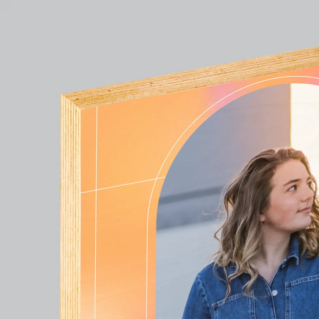 Foto Und Unterschrift: Ändere Dich Nicht - Druck Auf Holz