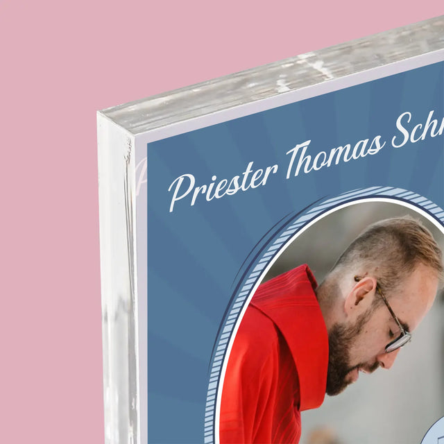 Name Und Unterschrift: Danksagung An Den Priester  - Acrylblock